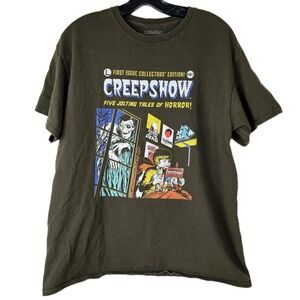 CREEPSHOW T Shirt Brown Large Collectors Edition 80s Horror Movie‎ Halloween Tee